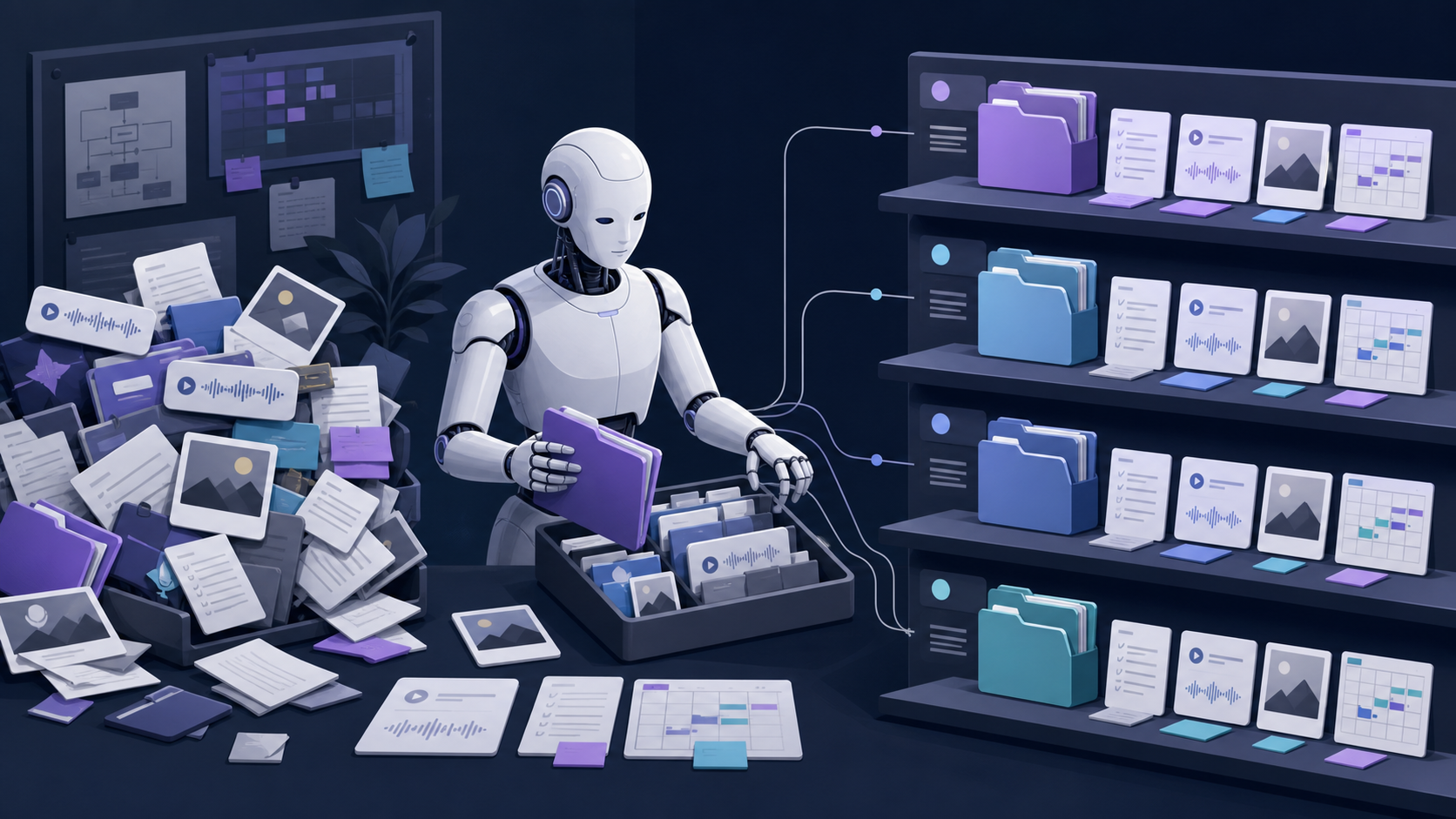 AI-ассистент упорядочивает документы и контекст нескольких проектов